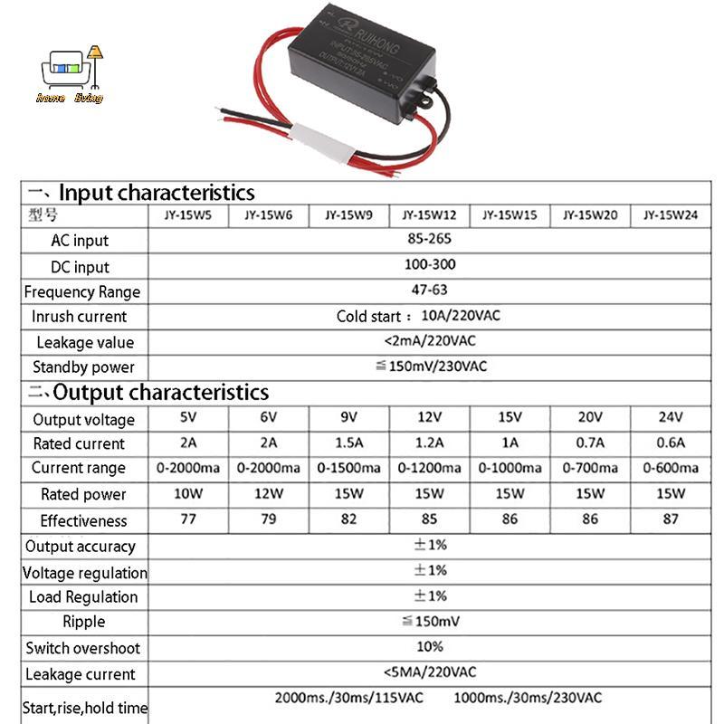[Onw] AC- Converter 220V to DC5V 6V 9V 12V 15V 20V 24V Switching Power Supply Module [th]