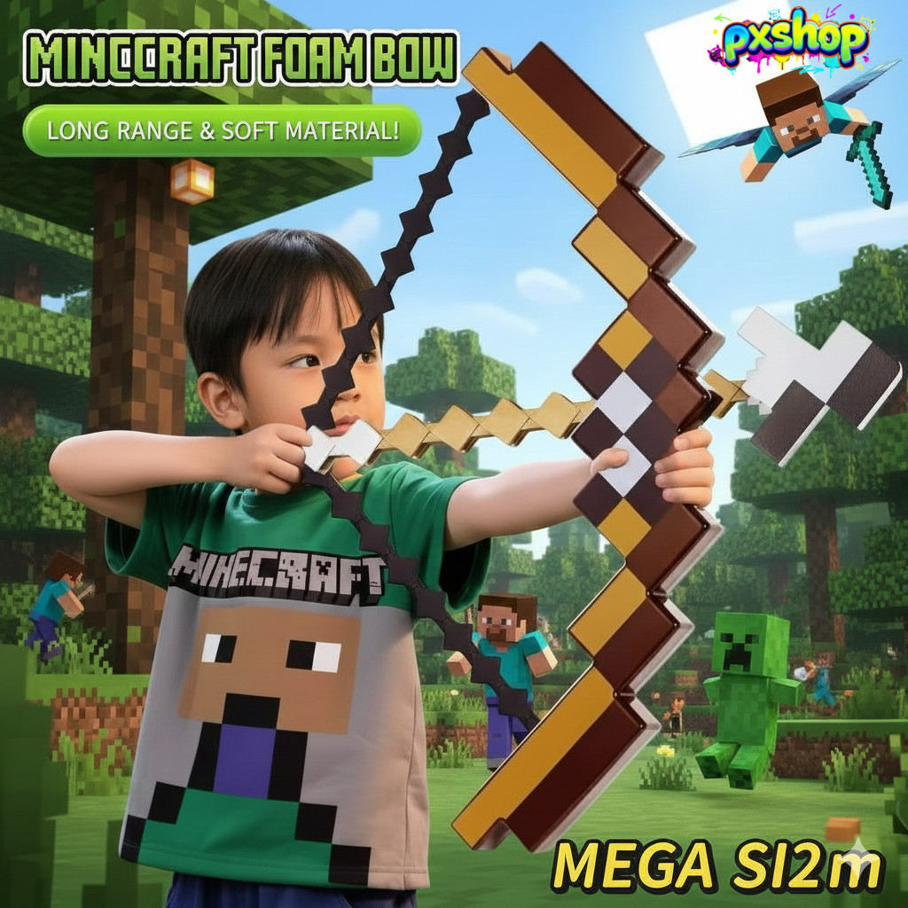 Minecraft Enchanted Bow และ Arrow ของเล่น Pixel Shooter เกมรุ่น Creative นักเรียนของขวัญแปลกใหม่สําหรับเด็ก Building Block แฟน – โปรปัง