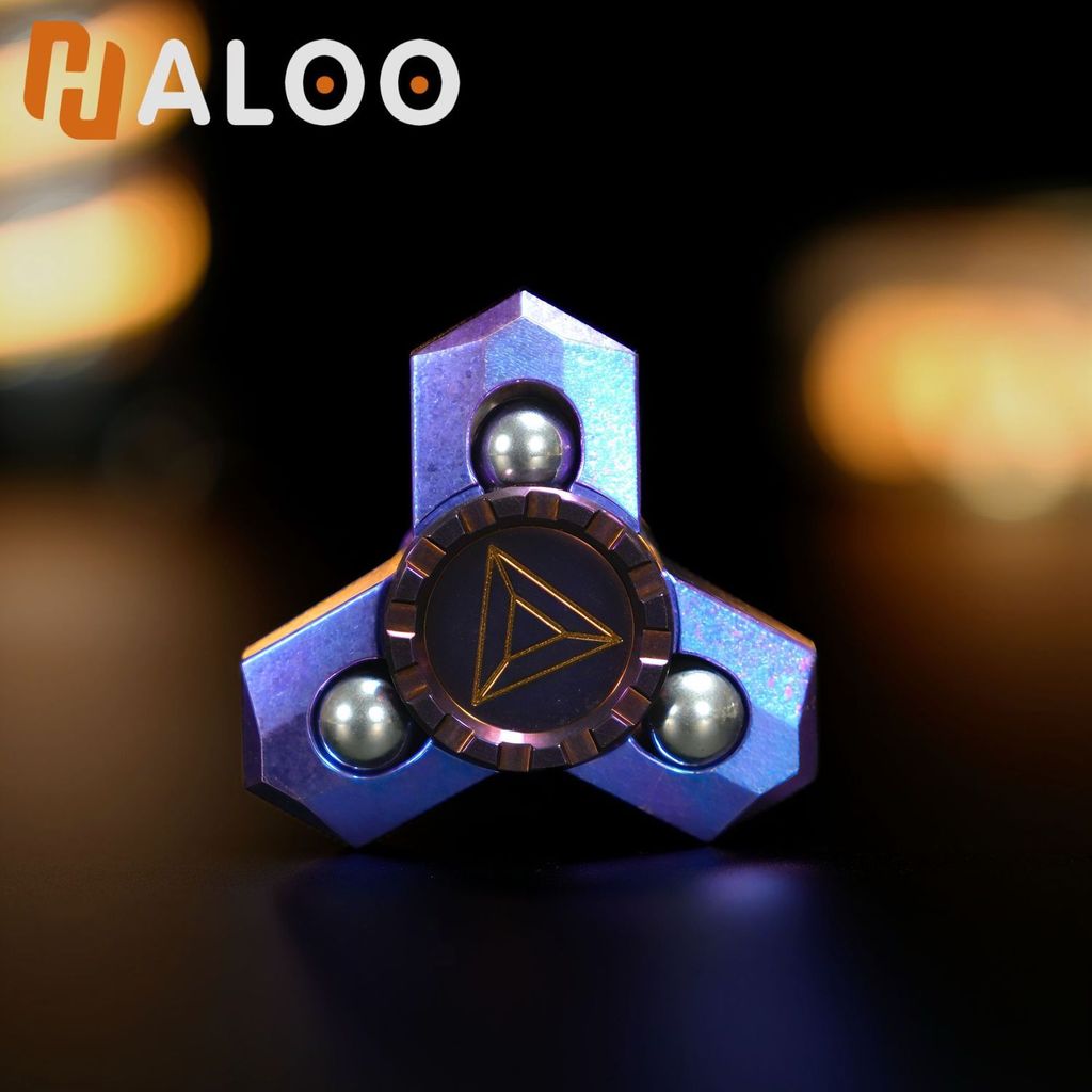 Hyunying เครื่องเล่น Haloo เครื่องเล่น Haloo Fidget Spinner Trefoil Stable หมุน DIY Decompression ของเล่น