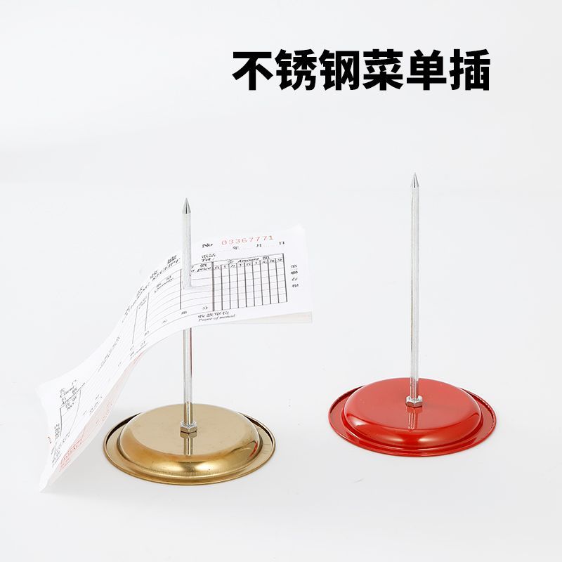 New Product#[3213People Collection]Menu Insert Stainless Steel Cash Register Receipt Holder Restaura