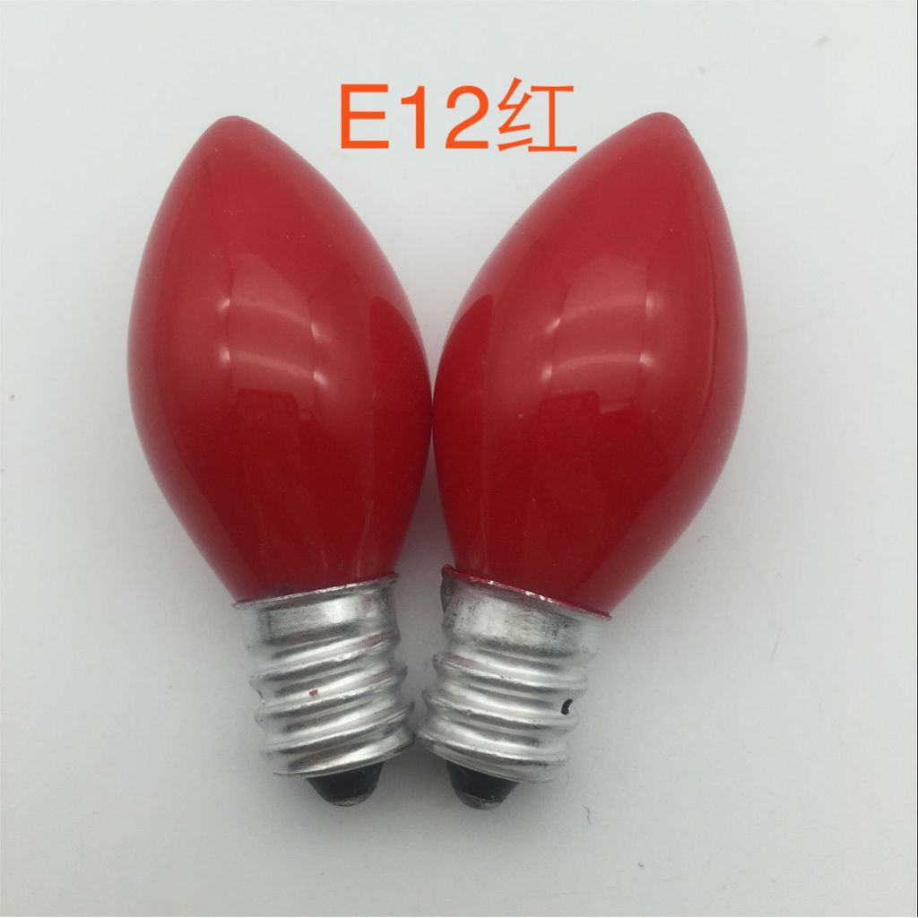 CE Small Pointed Red Lotus God Table Wax Glass หลอดไส้ Changming พระพุทธรูปโคมไฟไฟฟ้าธูป Burner หลอด