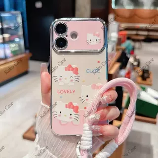 เคสโทรศัพท์ลายเฮลโลคิตตี้สุดน่ารัก ใช้ได้กับ iPhone 11/13/14/15 Pro/16/17 Pro/16ProMax, X/MAX/XR, 7/8Plus ZT6DSC0548