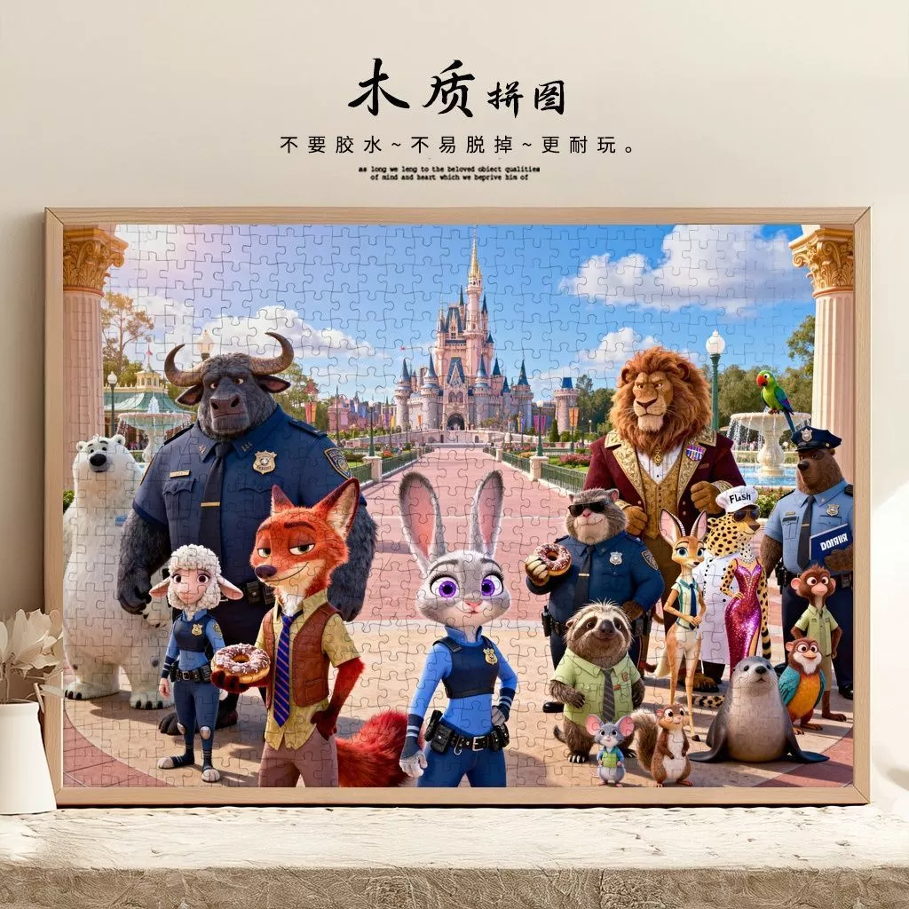 🚀พร้อมส่ง🚀【Zootopia】 Jigsaw Puzzle ไม้ 300-1000 ชิ้นเด็กผู้ใหญ่จิ๊กซอว์พัฒนาสมองจิ๊กซอว์อะนิเมะชายหญิงของขวัญวันเกิดจิ๊กซอว์
