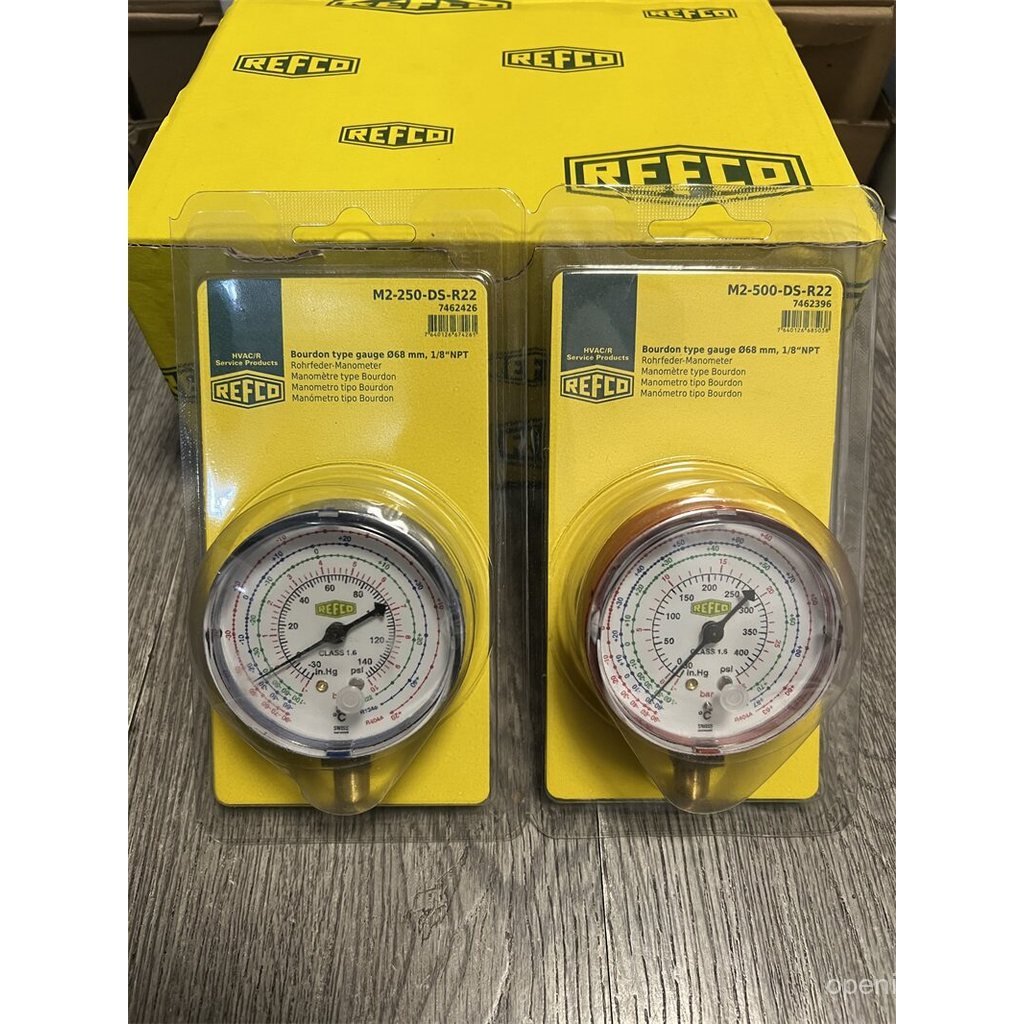 Original REFCO REFCO เครื่องวัดความดัน M2-250 M2-500-DS-R22 เครื่องปรับอากาศสารทําความเย็นฟลูออไรด์ว
