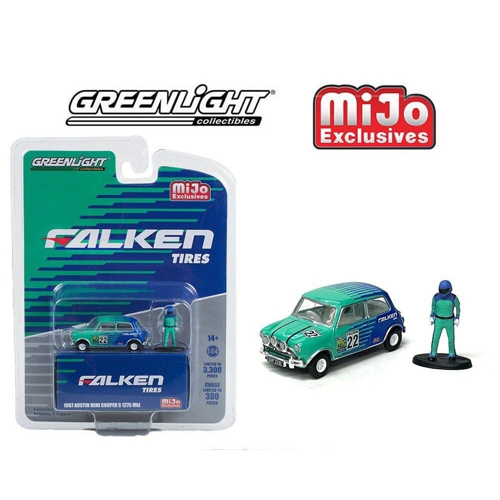GreenLight GreenLight 1: 64 1967 Austin Mini Cooper S 1275 MKI #22 Austin Mini Cooper-FALKEN FALKEN 