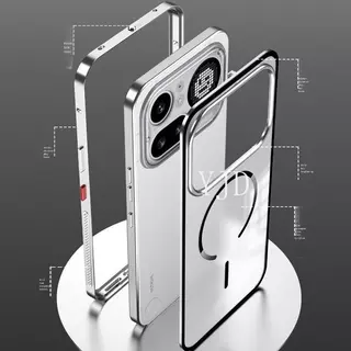 YJD สําหรับ Nothing Phone 4a Pro กรอบโลหะ Matte Back Panel การกระจายความร้อน Anti-Drop เคสโทรศัพท์