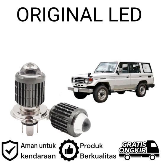2 ชิ้น H4 เลเซอร์สีขาว LED ไฟหน้าสําหรับ Toyota Land Cruiser BUNDERA AM
