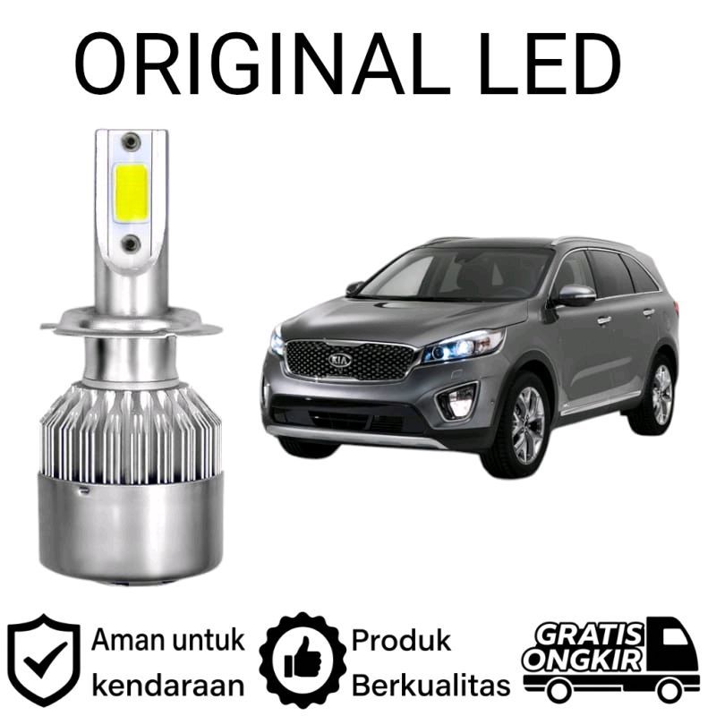 AM 2 ชิ้น H7 COB LED ไฟหน้าสําหรับรถยนต์ KIA SORENTO GEN3