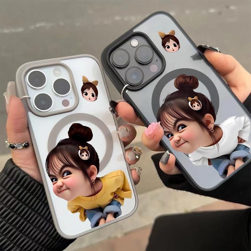 ✨Snap&Co✨คู่รักบุคลิกภาพ สำหรับ iPhone17 16PLUS 13pro 7p 11 15 14 13 12 Pro MAX 7 8 14 Plus XS MAX เคสโทรศัพท์กันกระแทก