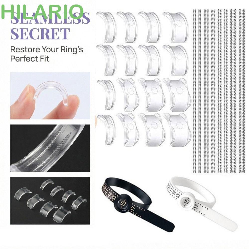 HILARIO 15/26 ชิ้นแหวน Adjusters ซิลิโคน ปรับไซส์ได้ สำหรับแหวนหลวม 8 ขนาด