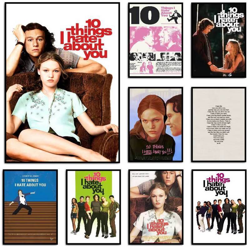Vintage 10 Things I Hate About You Movie Poster Canvas Painting Art Home Wall Decor Canvas Poster