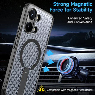 CasePower เคสแม่เหล็กสําหรับ Xiaomi POCO X8 Pro Max X7 Pro F8 Ultra F7 F8 Pro เคสโทรศัพท์วงเล็บมัลติฟังก์ชั่น Hollow การกระจายความร้อนกลางแจ้ง Anti Fall ฝาหลัง