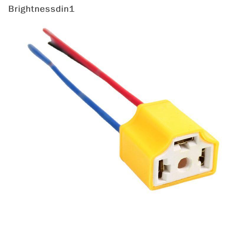 [Brightnessdin] คุณภาพสูง H4 สามหลุมเซรามิคสายไฟหัวรถหลอดไฟสายรัด Soet Plug ขายร้อนอัตโนมัติ H4 Conn