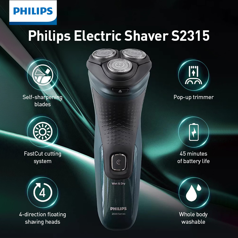 Philips Shaver S2315 27 ใบมีดลับคมด้วยตนเอง 4D Flex Heads IPX7 กันน้ํา