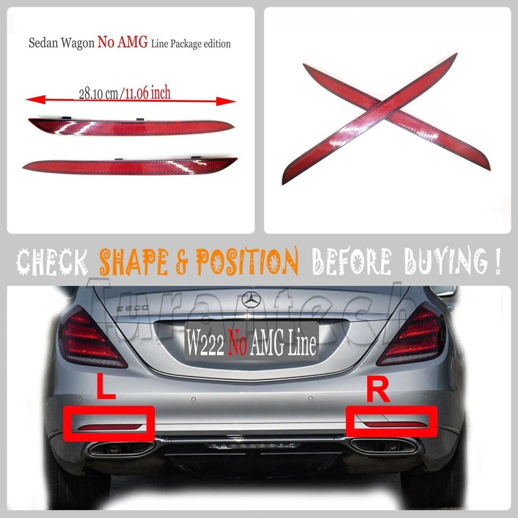 สําหรับซ้ายขวา 14-20 Mercedes Benz S W222 S300 S320 S350 S350d S400 S400d S450 S500 S560 S600 ด้านหล