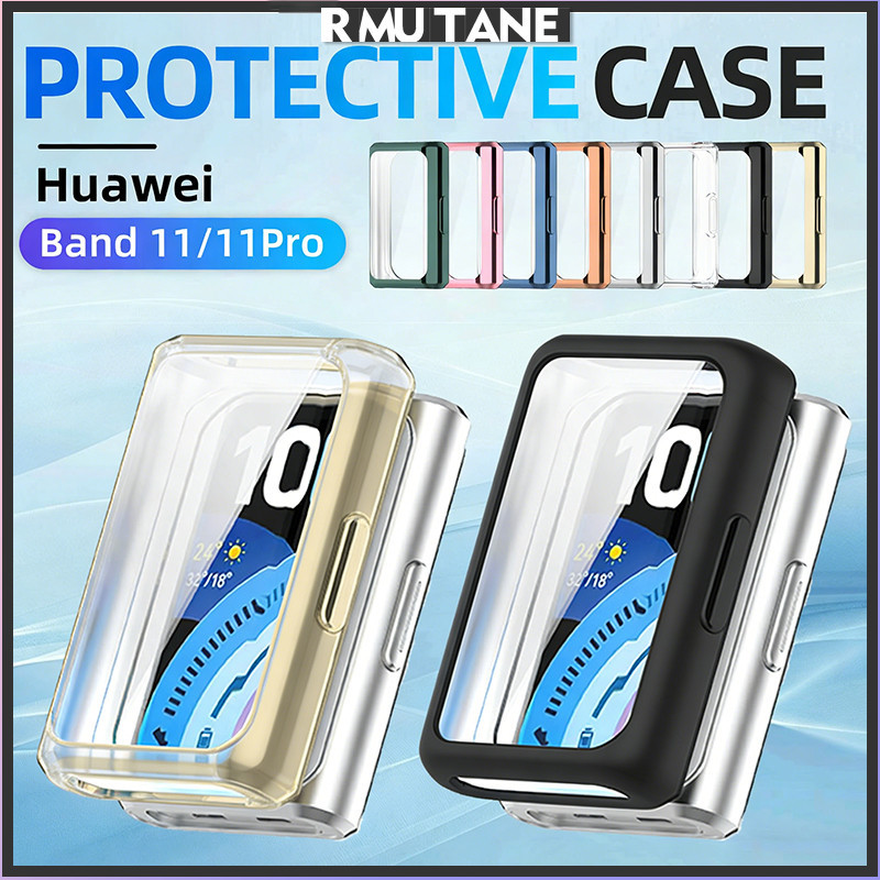 กรณีพีซีกระจกนุ่ม / นิรภัย TPU สำหรับ for Smartwatch Huawei Band 11 11 Pro / 10 9 8 ปกป้องกันหน้าจอ
