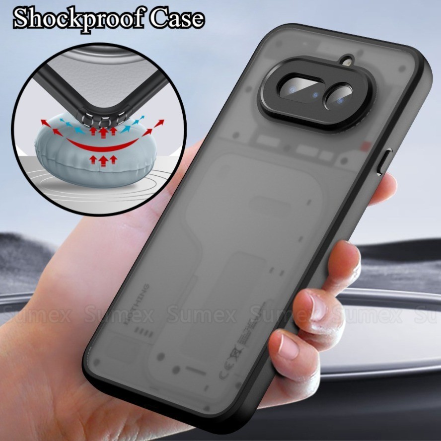 กันกระแทก Frosted Matte เคสโทรศัพท์สําหรับ Nothing Phone (4a) Pro 5G คุณภาพดี HD Clear ปลอกโปร่งใส Soft TPU กรอบ Hard PC ปกหลัง NothingPhone 3a Lite 3 4aPro 2026