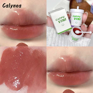 CALYNEA 3 ชิ้น / เซต แก้วชานม เคลือบริมฝีปาก ไวท์เทนนิ่ง กระจก ลิปกลอส น้ําธรรมชาติ ลิปกลอส เจลลี่ ลิปสติก