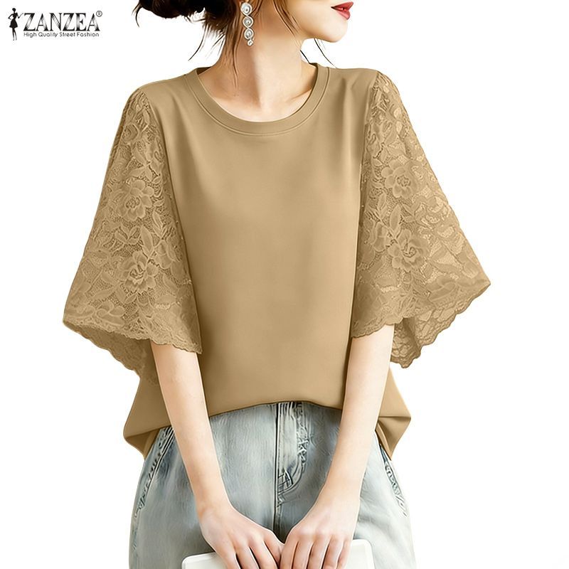 ZANZEA เสื้อลำลองสำหรับผู้หญิง สไตล์เกาหลี มีรายละเอียดตัดเย็บสวยงาม