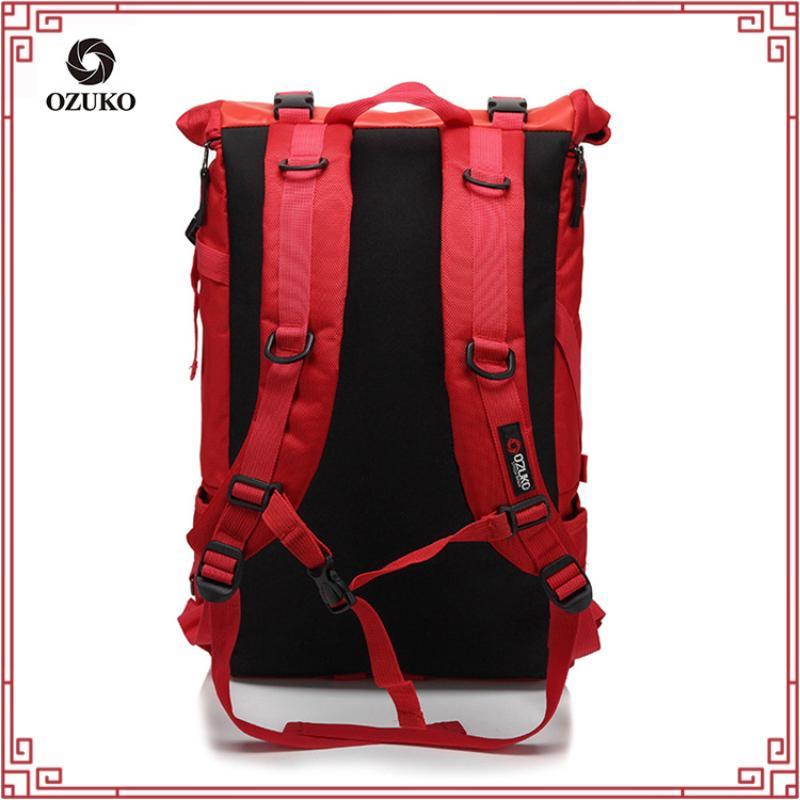 OZUKO Fashion Men Laptop Travel Backpack Waterproof College Student Schoolbag for Teenager