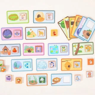 COD ของเล่นแนว Montessori ของเล่น Mix & Match Animal Homes จับคู่สัตว์กับที่อยู่