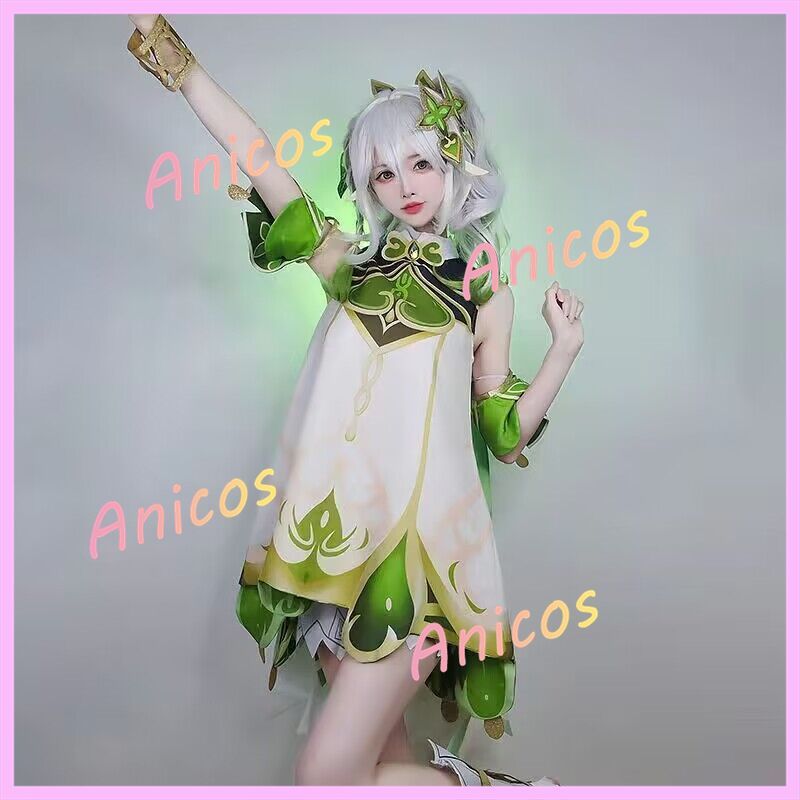 Genshin Impact Kusanali Nahida Cosplay Set สไตล์ダーク ชุดสองชั้นสำหรับทุกวัย