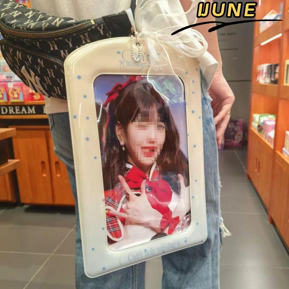 ที่ใส่โฟโต้การ์ด IJUNE ขนาดใหญ่ PVC กันกระแทก สำหรับการ์ด A4 อัลบั้มไอดอลเกาหลีสีสันสดใส