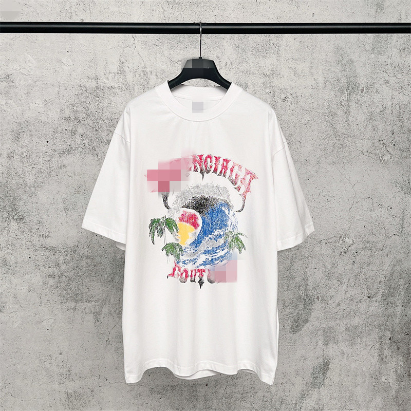 เสื้อยืดลายสีสันสดใส แขนสั้น สไตล์ฟรีไซ즈สำหรับทุกคน