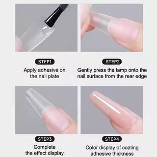DSTH 300 ชิ้น/ถุงเล็บปลอมเคล็ดลับ Matte Coverage โปร่งใสเล็บปลอมเคล็ดลับเล็บเจล Extension Diy ฝึกเครื่องมือร้อน