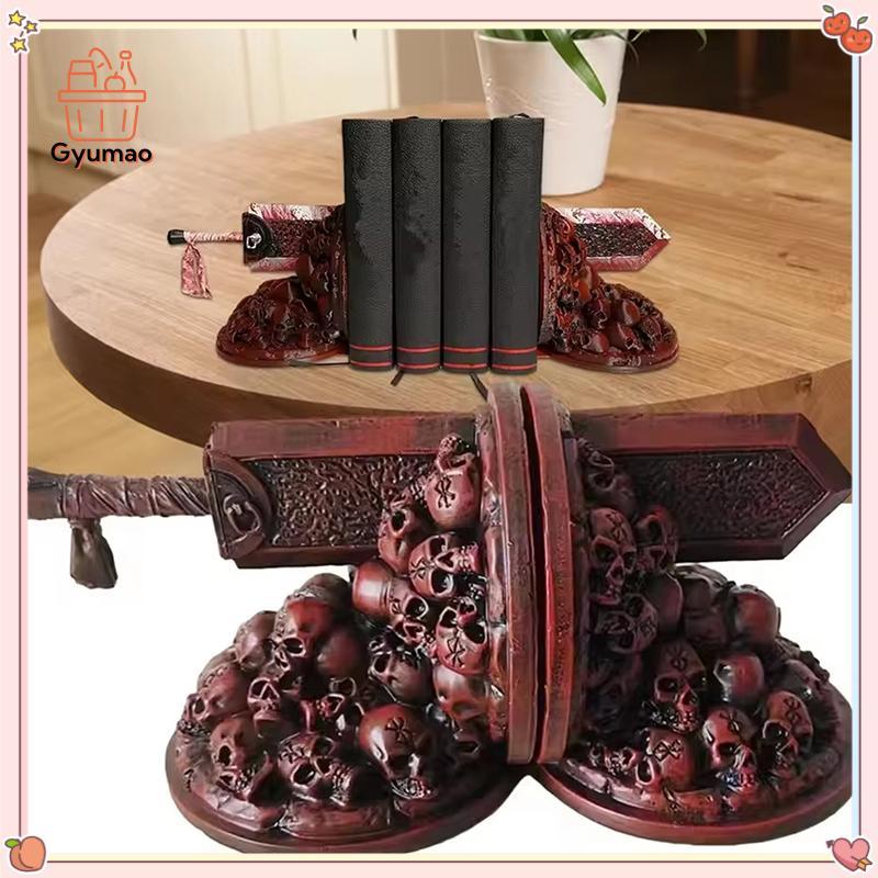 [Gyu] Berserk Bookends Bookends เครื่องประดับ Dragon Slaying Bookstop เรซิ่นลื่นเหมาะสําหรับโต๊ะอ่านหนังสือตกแต่งบ้านของขวัญสําหรับคนรักหนังสือ TH