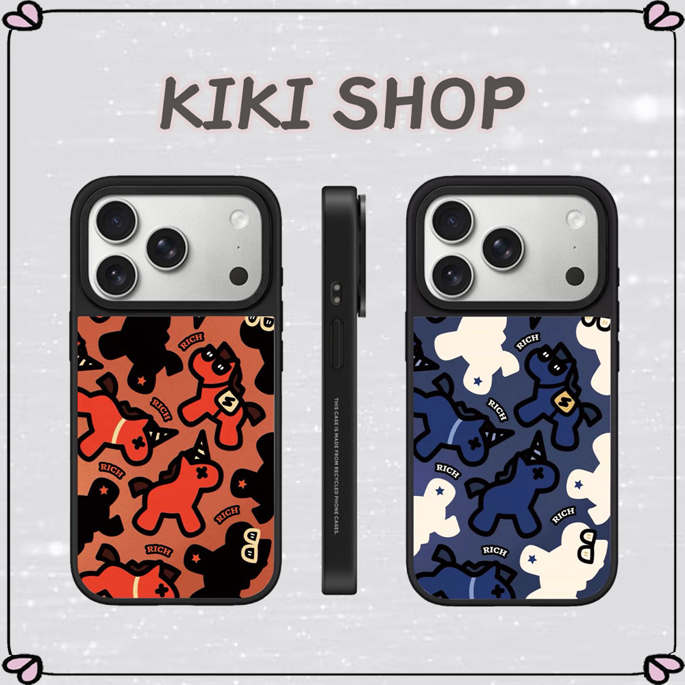 KIKI SHOP เคสโทรศัพท์สําหรับ iPhone 17ProMax 17pro 17 16promax 16pro 16 15promax 15 14 13promax เคสแข็ง 12 12promax เคสการ์ตูนม้าน่ารัก iPhone 13 case quake-proof – โปรปัง