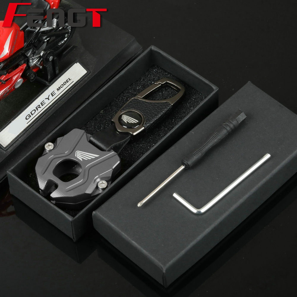 Fit Honda CB650R/F, CBR650R/F, CB500X/F, CBR500R, NC750X, CBR250RR Key Cover Shell จี้ตกแต่ง กันกุญแจ พร้อมพวงกุญแจ