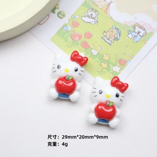 10 ชิ้นแมวกับ Apple Hug Bear Fly A Plane เสน่ห์เรซินน่ารักสําหรับ DIY (6-236)
