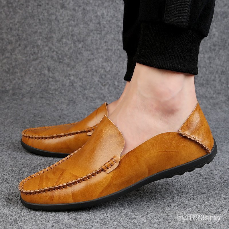 2026 Mens Loafer Leather Boat Driving Shoes Slip On Men Loafer BE6Q VDAC