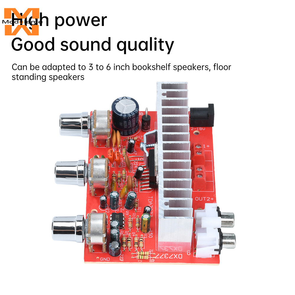 DC12-15V รถสเตอริโอเครื่องขยายเสียง TDA7377 Dual Channel เครื่องขยายเสียง 40W + 40W