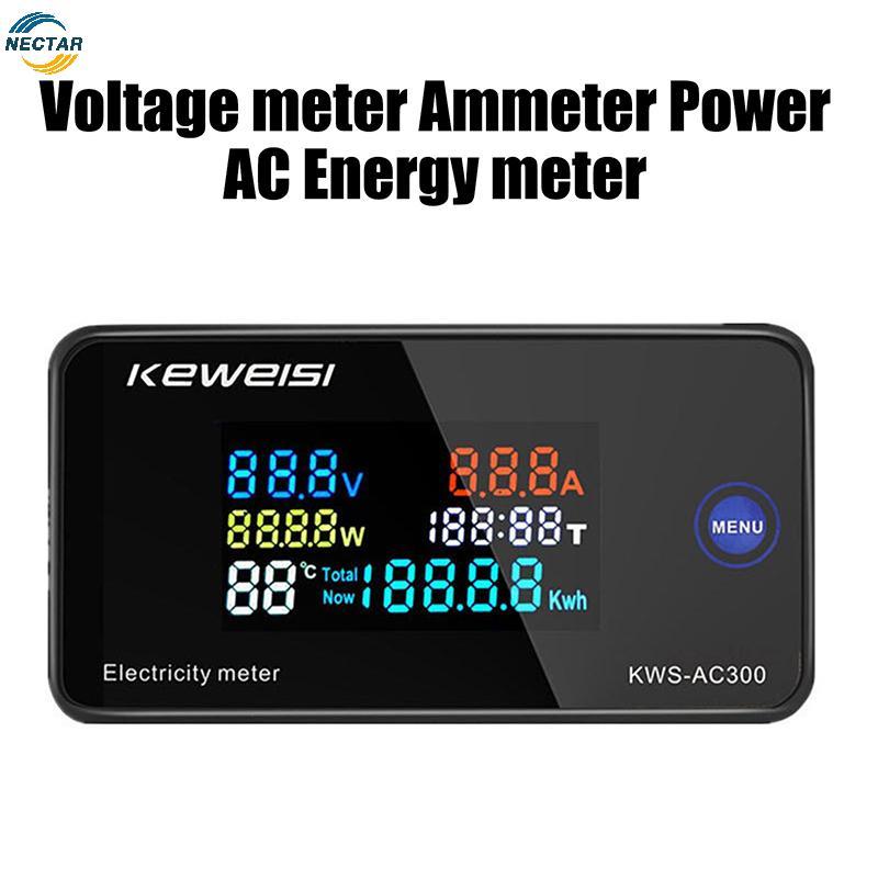 TAR KWS-AC300 โวลต์มิเตอร์แบบดิจิตอล AC 50-300V แรงดันไฟฟ้า 45-65Hz Power Energy Meter LED AC Wattme