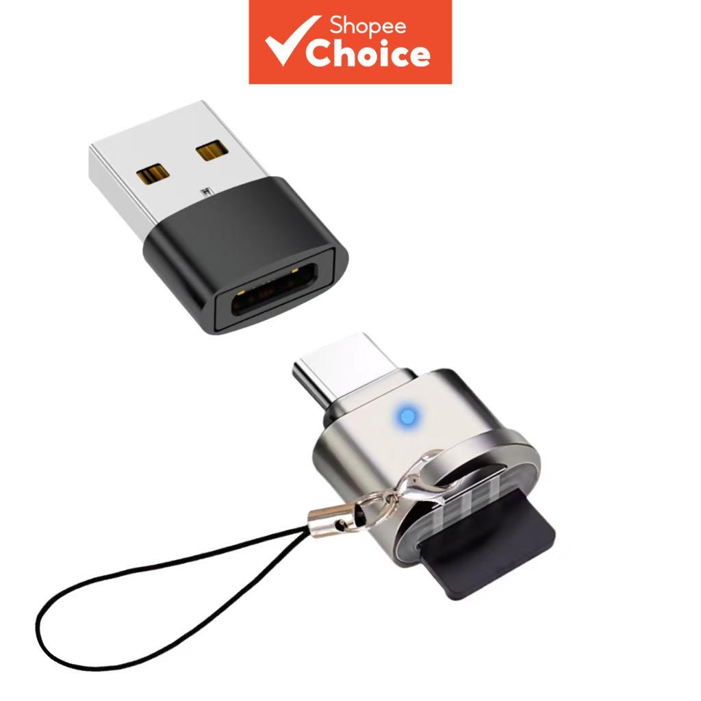 เครื่องอ่านการ์ด SD, เครื่องอ่านการ์ด SD สู่ USB C, เครื่องอ่านการ์ดจัดเก็บข้อมูล Type C TF, พร้อมอะแดปเตอร์ USB C สู่ USB, เครื่องอ่าน OTG USB Mepsies, เหมาะ