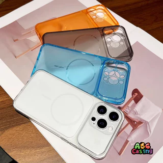 เหมาะสำหรับ IPhone 16 15 17 12 11 14 13 Pro Max 15 Plus เคสโทรศัพท์แบบบางโปร่งใสสีทึบป้องกันการตกทั้งหมด