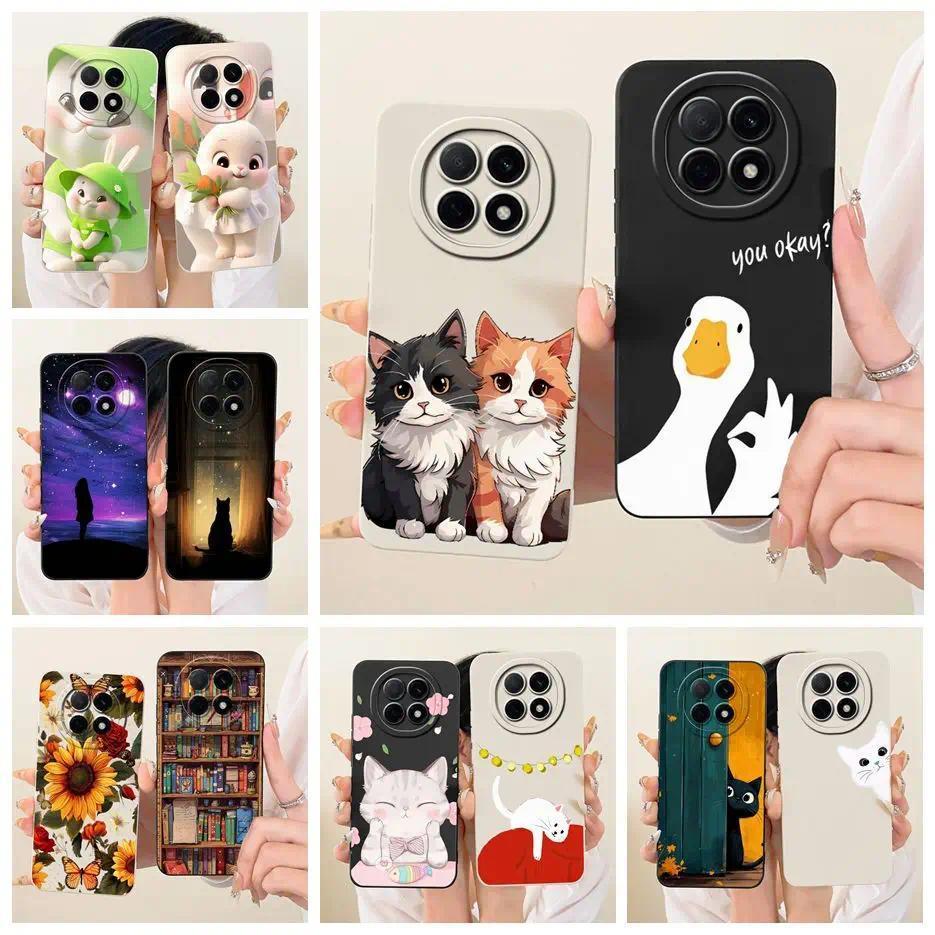 สําหรับOppo F29 Pro 5Gกรณีแมวน่ารักเป็ดการ์ตูนกันกระแทกเคสซิลิโคนอ่อนนุ่มสําหรับOppo F29 Pro F29Pro 