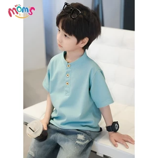 เสื้อโปโลเด็กผู้ชาย5-12ปี ผ้าคอตตอนนุ่ม รุ่นใหม่2025 แขนสั้น ใส่ได้ทั้งงานทางการและลำลอง พร้อมส่งไทย