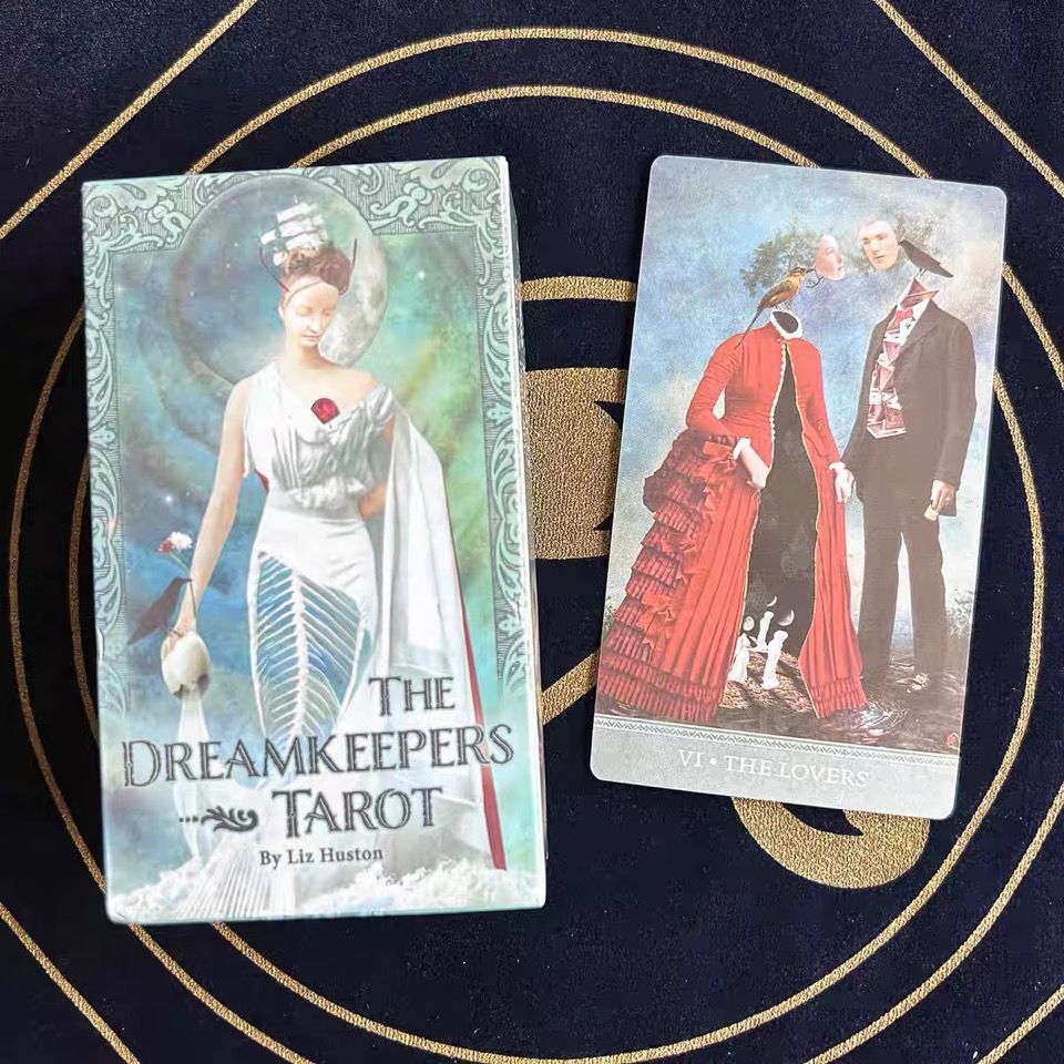 Tarot 12x7 ซม. Dreamkeepers Tarot The Dreamkeepers Tarot ชุดการ์ดเกมรู้สึกง่าย Push Off Tarot 12x 7 