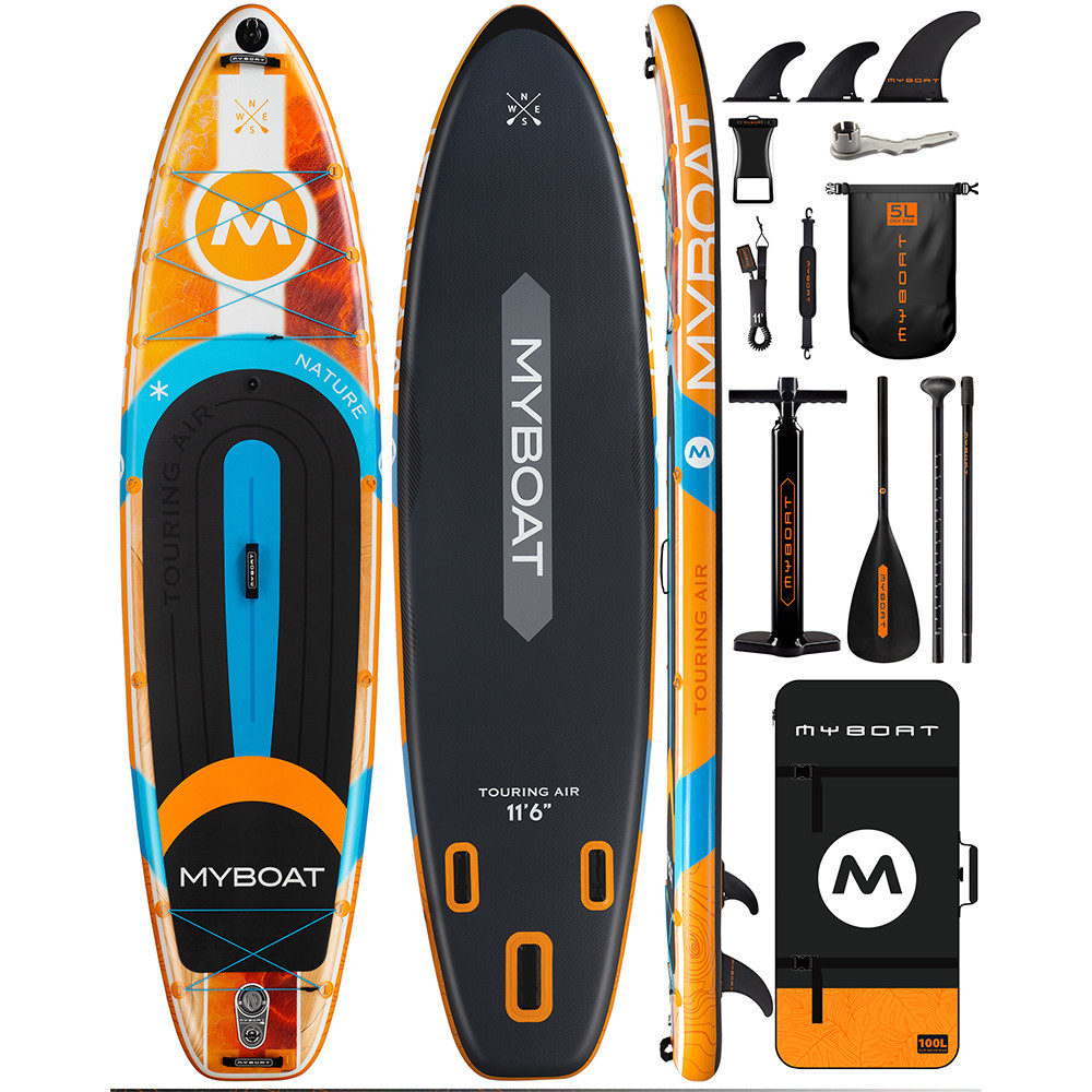 Myboat SUB กันน้ํา Inflatable Paddle Board 116x35x6 ผู้ใหญ่สไตล์ยืนตกปลาน้ําพร้อมอุปกรณ์เสริม SUP
