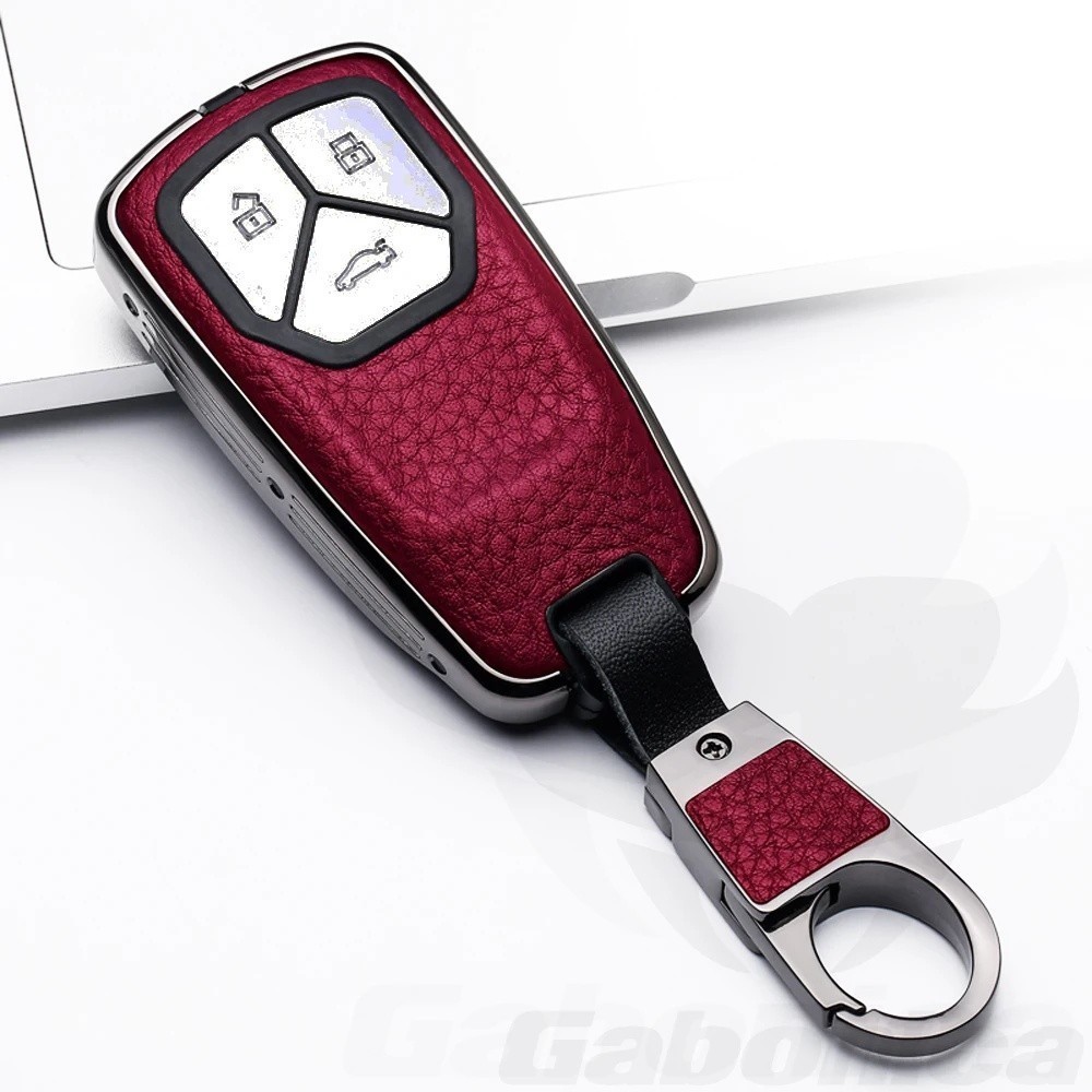 สังกะสีอัลลอยด์หนังกุญแจรถสําหรับ Audi Sport A4 B9 A5 A6L A6 S4 S5 S7 8W Q7 4M Q5 TT TS RS จัดแต่งทร