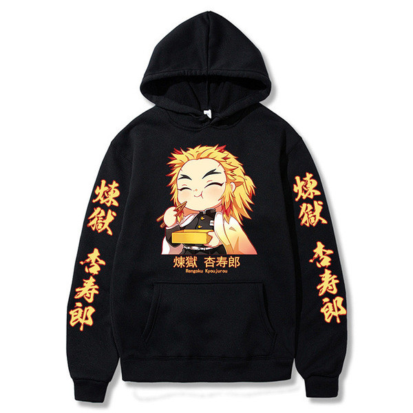 เสื้อ hood เสื้อฮู้ด h and m เสื้อฮูดี้ ธีม Demon Slayer Kyojuro Rengoku สำหรับท่านชาย