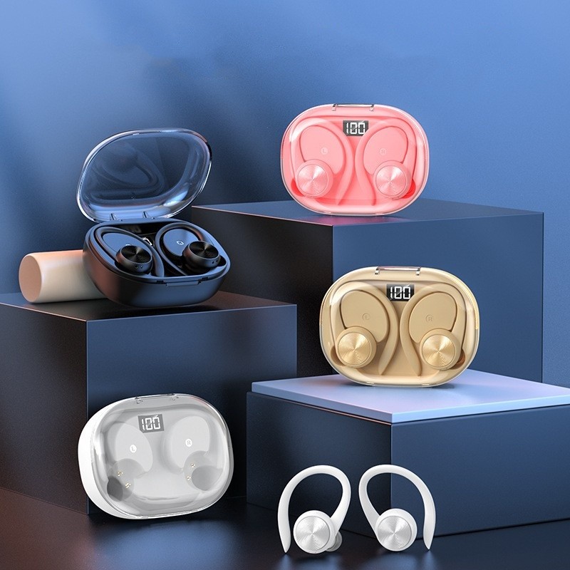 BONINE TWS หูฟังสเตอริโอไร้สาย True, การออกแบบแบบเกี่ยวหู, คุณภาพเสียงความเที่ยงตรงสูง, และการโทรควา