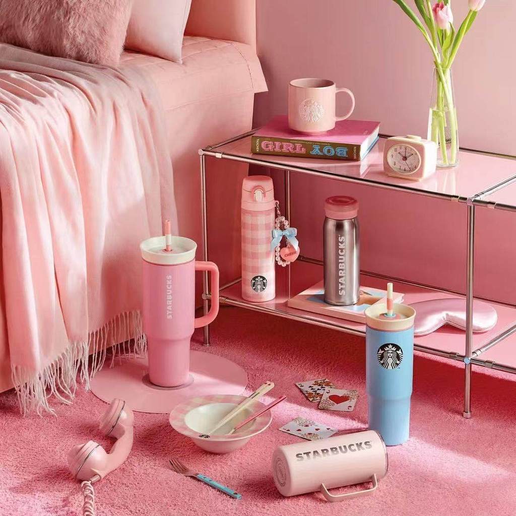 Jiyoon Korea Direct Mail Starbucks 25 Straw Cup วันวาเลนไทน์ Limited Mug Thermos Cup พวงกุญแจ owala