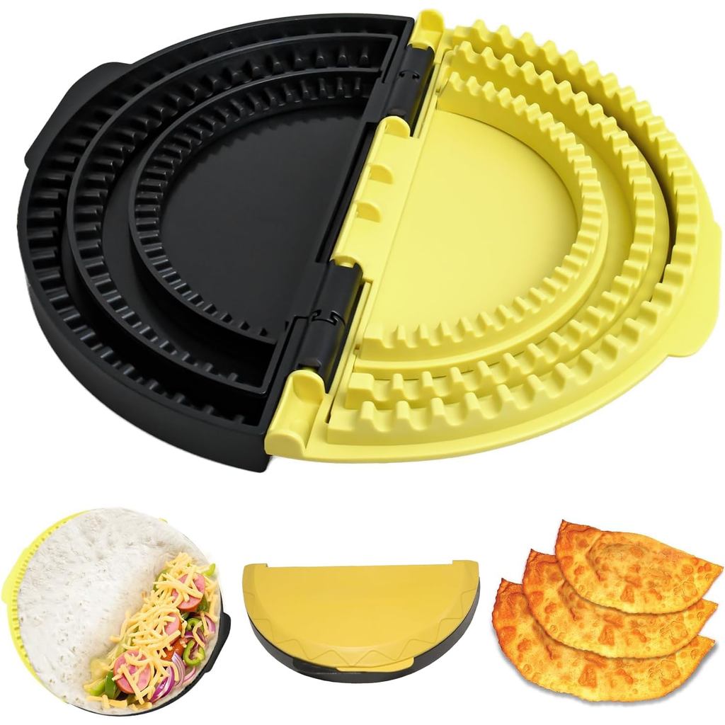 3-in-1 Tortilla Sealer, Tacos Tortilla Crimper Maker, ปรับขนาดได้, สําหรับขนาด 6"-8-10" Crust, Make 