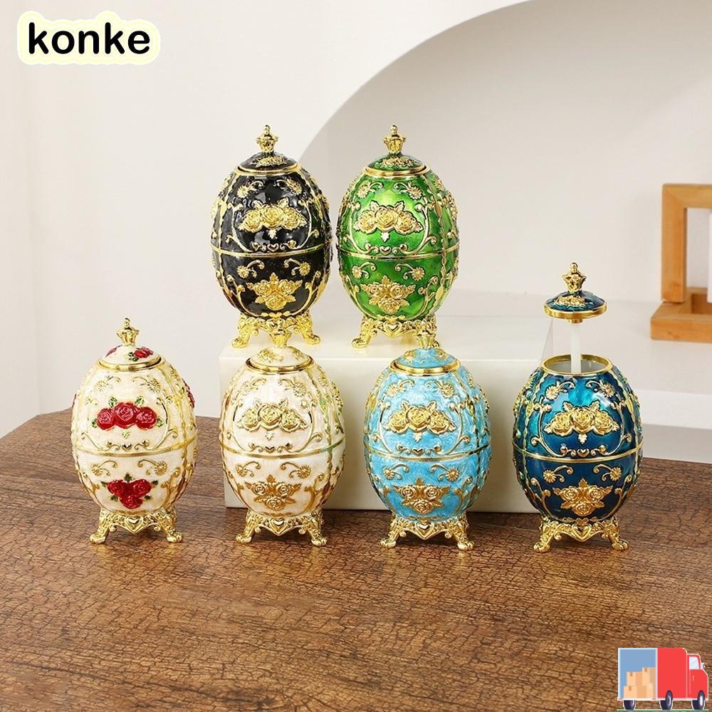 KONKE กล่องไม้จิ้มฟันไม้จิ้มฟันชนิดกดวินเทจ ,เครื่องจ่ายไม้จิ้มฟันสไตล์ยุโรปพลาสติกอัตโนมัติหรูหราสําหรับบ้าน