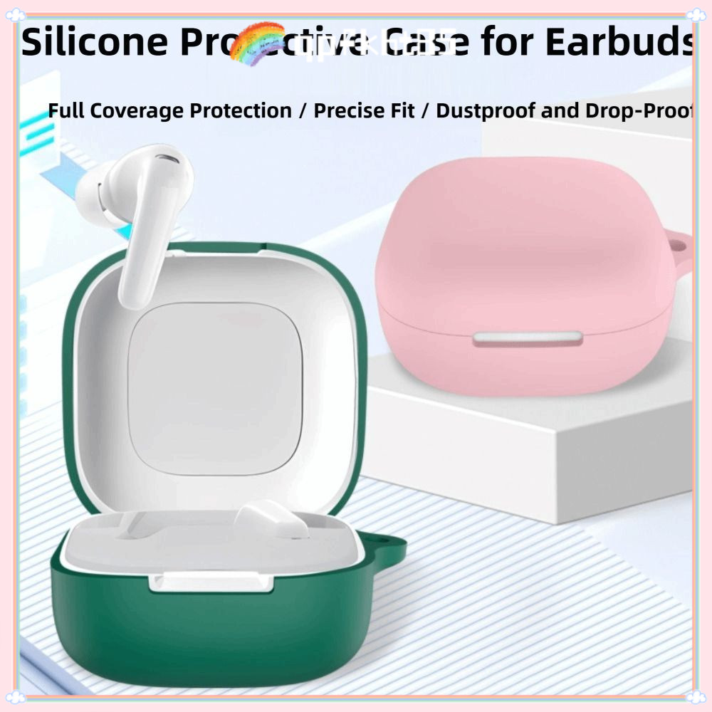 ANKER QPFKHT85 หูฟัง,ซิลิโคนป้องกันการหล่นหูฟังบลูทูธ,สีสันพร้อมCarabinerกันฝุ่นกล่องชาร์จสําหรับAnk