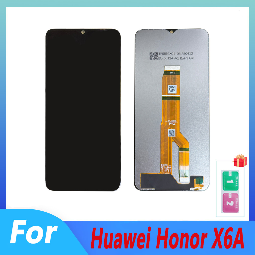 Pop TFT X6A LCD สําหรับ Huawei Honor X6A จอแสดงผล LCD Touch Screen Digitizer แผงประกอบหน้าจอ LCD อะไ